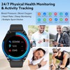 Wagoyo Smart Watch with Earbuds,2-in-1,Touchscreen,for iOS Android (Black)