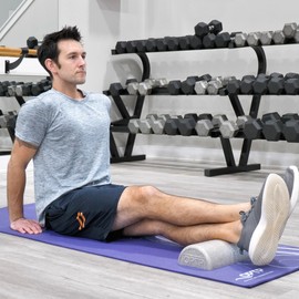 OPTP Silver AXIS Foam Roller, Moderate Density for Sports Medicine, Physical Therapy, Pilates, Yoga - Myofascial Release on Trigger Points (Silver Moderate Density, 12" x 3" Half-Round)