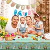Fogcosy Easter Table Cloth,Easter Decorations Wipe Clean Tablecloth,Egg Chick PVC