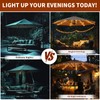 Patio Umbrella Lights 120 LED Cordless Waterproof Lights for Outdoor