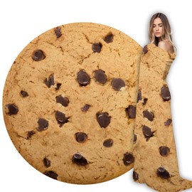 Cookie Blanket for Adult and Kids, Soft and Comfortable Flannel Round Novelty Food Blanket for Bedding, Giant Food Blanket Gifts for Crib, Sofa, Outdoors 35 Inches