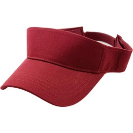 KBETHOS Sun Visor Hat Plain Cotton Adjustable Summer Golf Cap Men Women Burgundy
