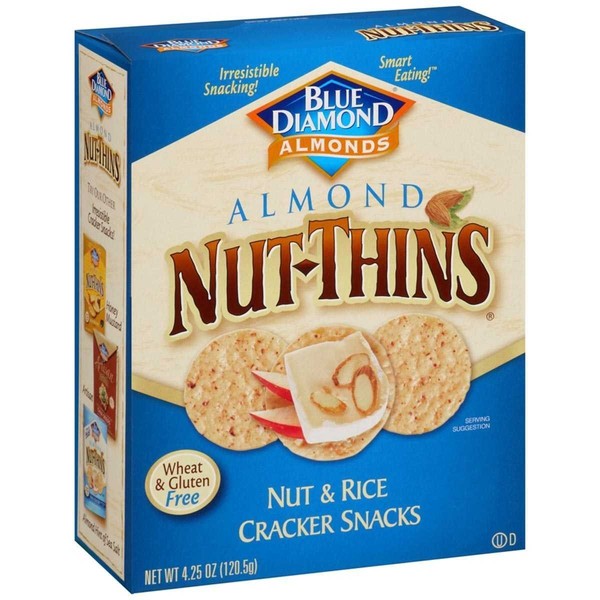 Almond Nut-Thin Crackers 4.25 Ounces (12 Boxes of 4.25oz)