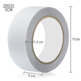 Yorwe Anti Slip Tape Transparent, More Clear and Comfortable Safety Track Tape (2" Width x 190" Long, Clear)