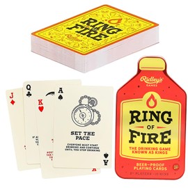 Ring of Fire Card Game, Ring of Fire Drinking Game, Drinking Game, Drinking Card Game, Great for Students, Stag and Hen Parties, Adult Party Game, Cards in Metal Tin, Ring of Fire Cards