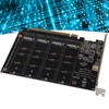 Adapter Card 4 Port M.2 NVMe SSD to PCIE X16