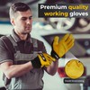 WFX Mens Leather Gardening Gloves Safety Work Gloves for Garden