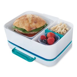 Rubbermaid LunchBlox Leak-Proof Entree Lunch Container Kit with Case, Small, Blue
