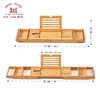 XcE Bamboo Bathtub Caddy Tray - Expandable to 41 Inches