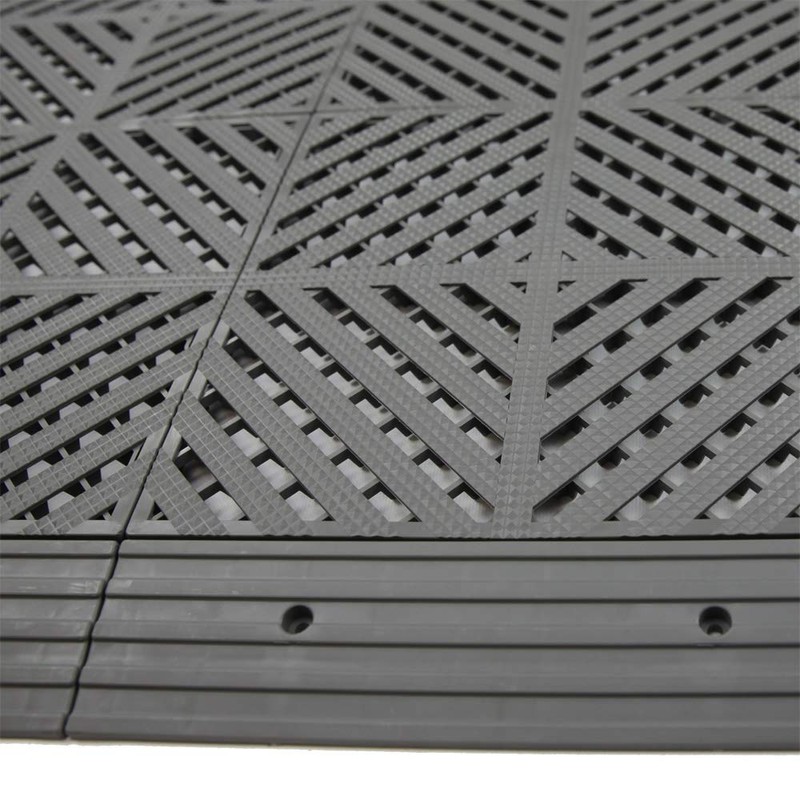 RevTime Heavy Duty Interlocking Deck Tile 10 Pcs Edge &