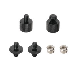 SG Store Camera Thread Tripod Screw Adapter Kit 1/4" 3/8" Mounting Thread Converter for Camera Monitor Tripod Mount Shoulder Rig Black