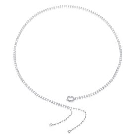 Glitter Belt Rhinestone Glitter Belt Glitter Waist Belt Women's Silver Glitter Belt Crystal Belt Women's Rhinestone Chain Belt Glitter Belt Waist Chain Belt Evening Dress Rhinestone Belt