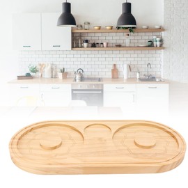 Salt Rimmer, Dual Holder Design Wooden Sugar Rimmer Good Workmanship for Restaurant (A)