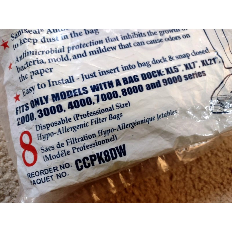 For Oreck NEW! 8-Pack Oreck Type CC Vacuum Bags CCPK8DW