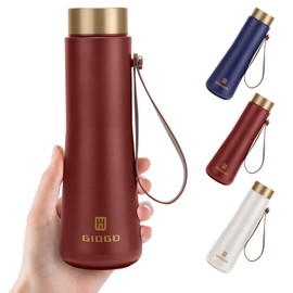Metal Water Bottle 400ml/13.5oz Flask for Hot Drink, Insulated Stainless Steel Water Bottle Vacuum Flasks Cold Water Bottles(Red)