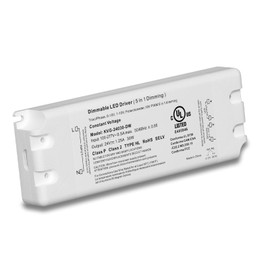LEDXLIRBH 30W Dimmable LED Driver,5-in-1 Dimmable Power Supply, AC 100-277V to DC 24V Transformer, Compatible with Lutron Leviton Dimmers, UL&FCC Certified, Class 2, Ultra-Slim Design