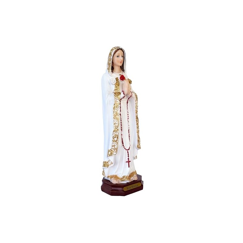 Cannan Rosa Mistica 12" Virgen Maria Rosa Mystica Resin Religious
