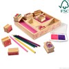 Melissa & Doug Wooden Stamp Set: Friendship - 9 Stamps,