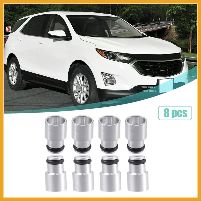 Partuto 8pcs Fuel Injector Spacer Set Intake Manifold Truck Injector