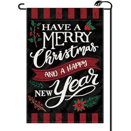 Have A Merry Christmas And A Happy New Year Garden Flag 12x18 Inch Vertical Double Sided Winter Xmas Small Flags Farmhouse Outside Decoration For Yard SD42