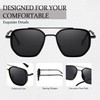 IGnaef Tangle Free Polarized Aviator Sunglasses for Women with UV