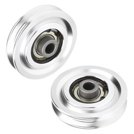 Jwthee Aluminum Pulleys for Cable Machine, 2 PCS Pulley Wheel Universal Bearing Wheel for Home Gym Exercise Machine Attachments (70mm)