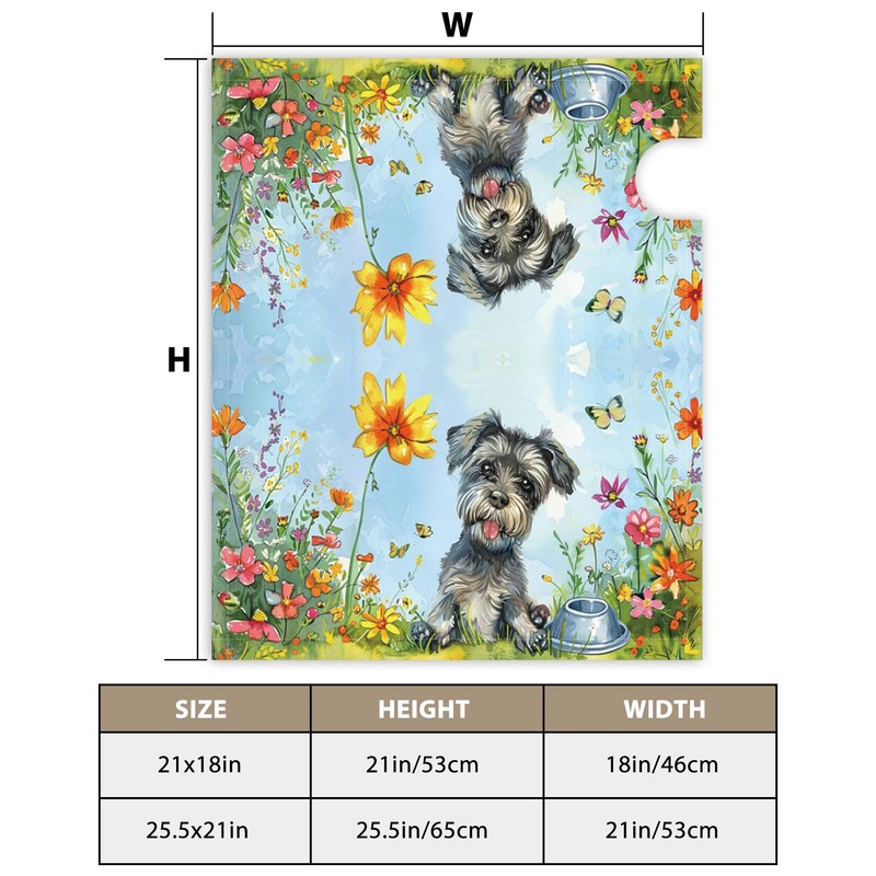 Baocicco Spring Schnauzer Mailbox Covers Cute Dog Flower Butterfly Grassland