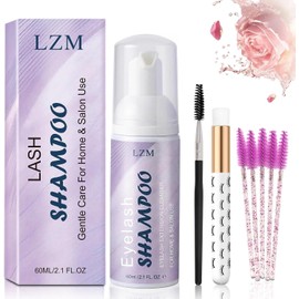 LZM- Champú para pestañas, limpiador de pestañas, kit de limpieza para extensiones de pestañas o grupos de pestañas, baño de pestañas, L
