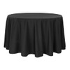CVL Polyester 120" Round Tablecloth 100% Polyester - Black