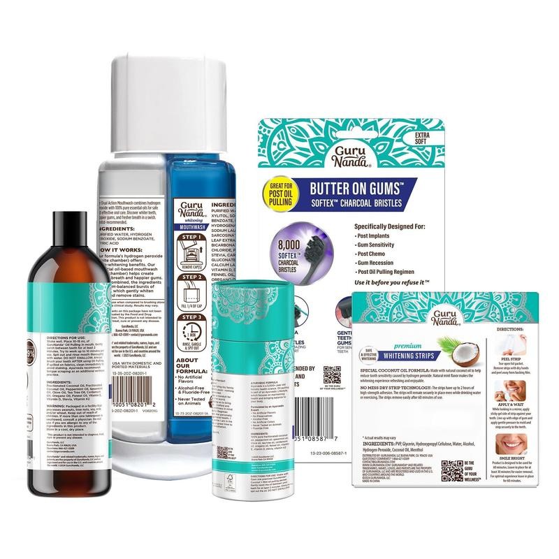 Charcoal Total Smile Makeover Kit, Perfect Smile Package - GuruNanda