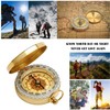 Camping Survival Compass, Classic Pocket Style Metal Copper Clamshell Compass,