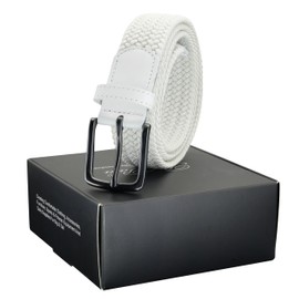 BelePala - Cinturones de piel grandes y altos para hombre, jeans de vestir de 36 a 82 pulgadas, elástico blanco, 63"(Waist: 56"-59")