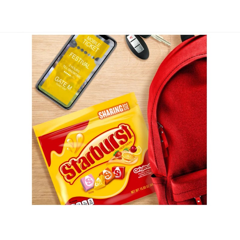 STARBURST Fruit Chews Chewy Summer Candy Sharing Size Bag, 15.6oz,Select
