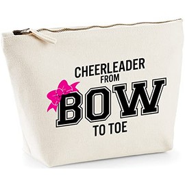 Hippowarehouse Cheerleader From Bow to Toe Cheerleading printed make up cosmetic wash bag 18x19x9cm