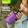 Mollcity - Botella de agua para niños con popote, de
