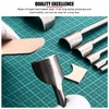 EVTSCAN 9 Pcs 10 to 50mm DIY Leathercraft Half Round