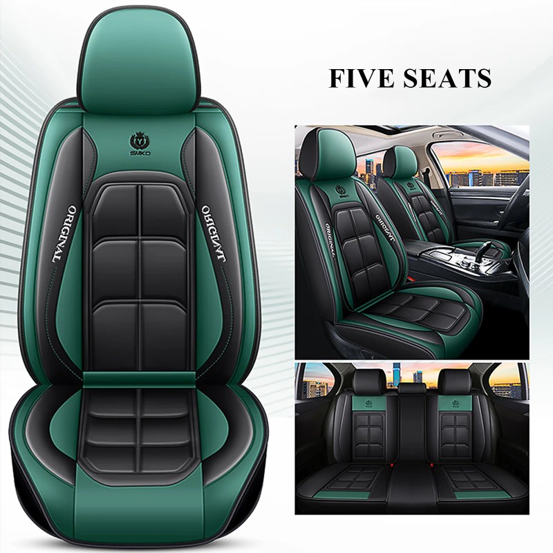 Xiangta Hot Selling Luxury Green Leather Seat Covers Universal Full