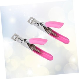 Ipetboom 2PCS Stainless Steel Nail Clippers Pedicure Clip Manicure Tool for False Artificial and Natural Nails Durable Ergonomic Design for Home Salon DIY
