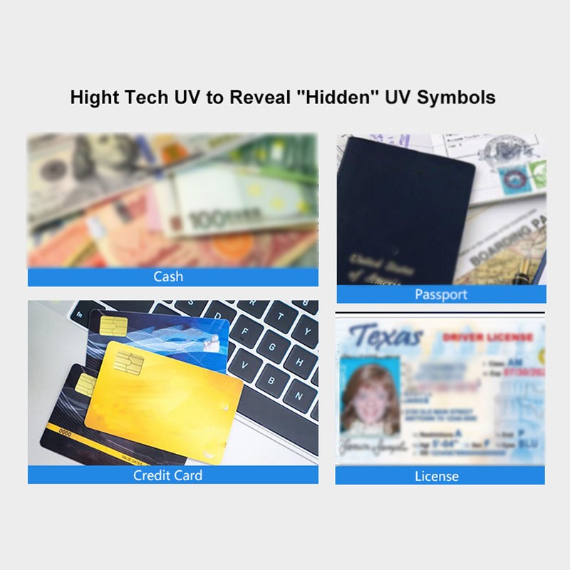 UV Counterfeit Bill Money Detector Automatic On Off Currency Detector