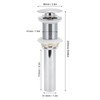 Bathroom Sink Drain Electroplating Popup Wash Basin Drainer Stopper NonOverflow(Popup
