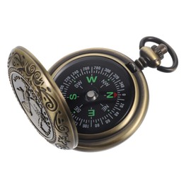 SUPVOX Portable Retro Pocket Compass Camping Navigation Tool for Outdoor Activities Lightweight and Compact Design for Hiking Hunting and Vintage Style Metal Construction