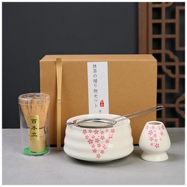 RisePlus Matcha Set - Includes Whisk, Bowl with Spout, Shovel, Whisk Holder - Tea Making Set