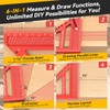 Housolution 8.5Inch 3D 6-in-1 Carpenter Square (1/16" Precision), 0-90° Aluminum