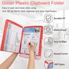 Glitter Clipboard with Storage,Storage Clipboard with Pen Holder,A4 Binder Clip