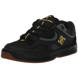 DC Men's Kalynx Zero Casual Skate Shoe, Black/Gold, 7