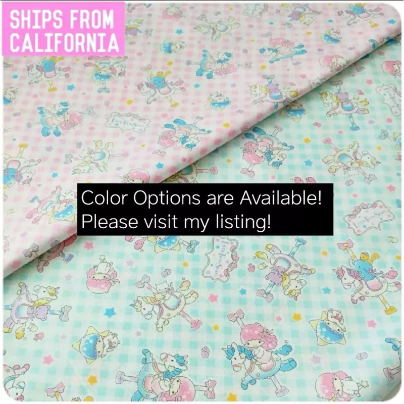 Sanrio Little Twin Stars/Cotton Fabric (Sheeting) Fat Quarter Ships from