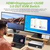 KVM Switch 2 Monitors 2 Computers HDMI Displayport USB3.0 Switcher