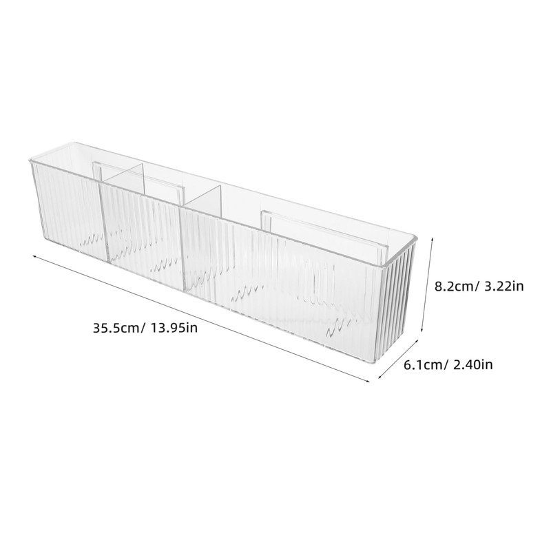 ULTECHNOVO 2pcs Wall Mounted Bathroom Organizer Acrylic Makeup Storage Bin