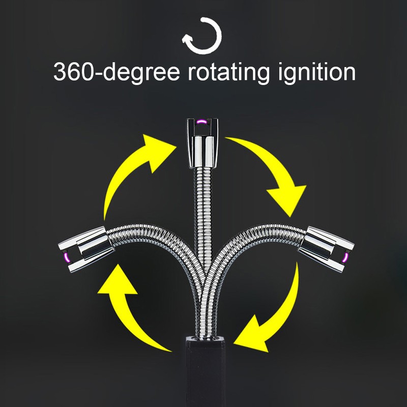 Portable USB Charging Hose Arc BBQ Lighter Elbow Pulse Outdoor