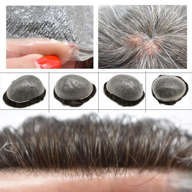 Hair Toupee for Men 100% European Human All V-loop Craft